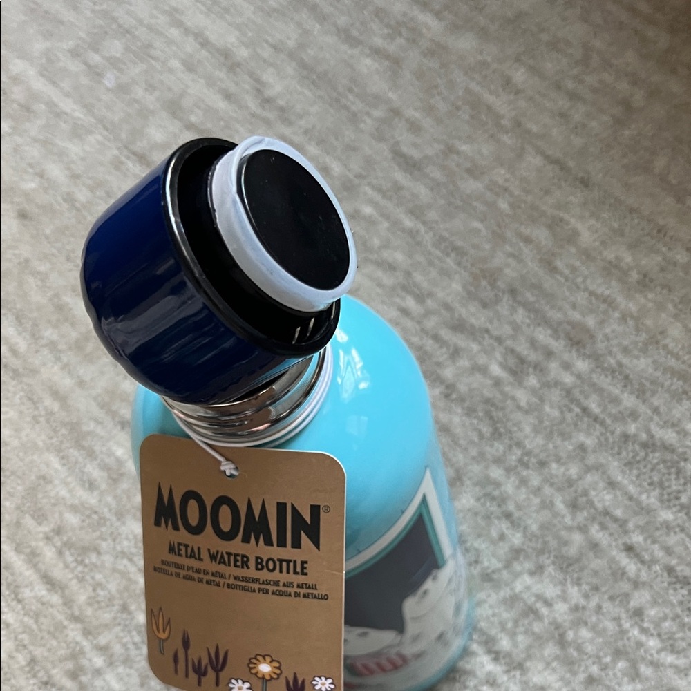 Moomin Light Blue Character Stainless Water Bottle - Picture 7 of 8